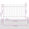 vidaXL Garden Fence Boxtel with Hoop Top Steel 181x120 cm Black