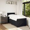 vidaXL Box Spring Bed with Mattress Black King Single Fabric