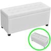 vidaXL Storage Ottoman Artificial Leather White