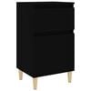 vidaXL Bedside Cabinet | Black | Engineered wood | 40 x 35 x 70 cm