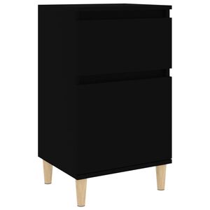 vidaXL Bedside Cabinet | Black | Engineered wood | 40 x 35 x 70 cm