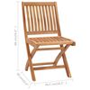 vidaXL Folding Garden Chairs 2 pcs Solid Teak Wood