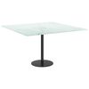 vidaXL Table Top White 70x70 cm 6 mm Tempered Glass with Marble Design