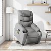 vidaXL Stand up Massage Recliner Chair Light Grey Fabric