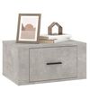 vidaXL Wall-mounted Bedside Cabinet Concrete Grey 50x36x25 cm