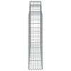 vidaXL Arched Gabion Baskets 8 pcs 200x30x120/140 cm Galvanised Iron