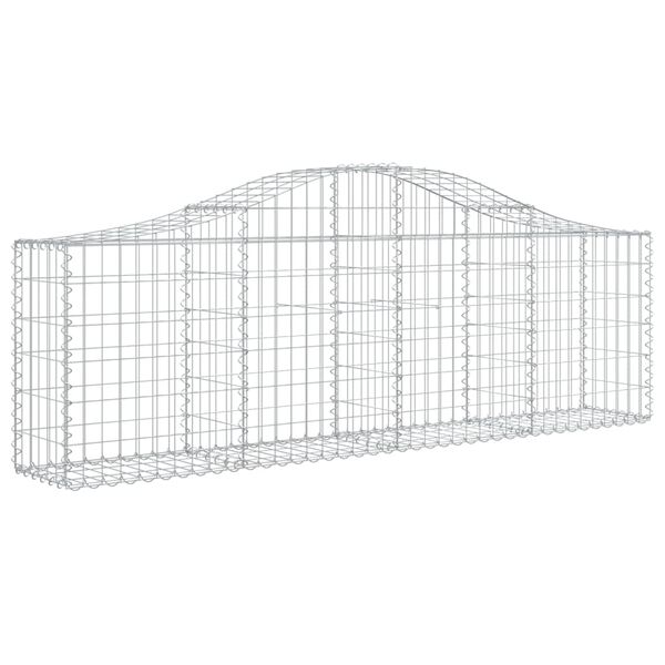 vidaXL Arched Gabion Baskets 40 pcs 200x30x60/80 cm Galvanised Iron