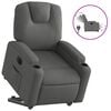 vidaXL Electric Stand up Recliner Chair Dark Grey Fabric