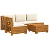 vidaXL 5 pcs Outdoor Sofa Set Solid Acacia Wood Brown