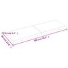 vidaXL Table Top Light Brown 180x60x(2-6)cm Treated Solid Wood Live Edge