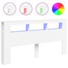 vidaXL LED Headboard White 200x18,5x103,5 cm Engineered Wood