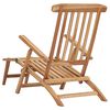 vidaXL Garden Deck Chairs with Footrests and Table Solid Teak Wood