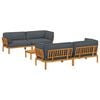 vidaXL Sofa Set 5 pcs Anthracite Solid Acacia Wood
