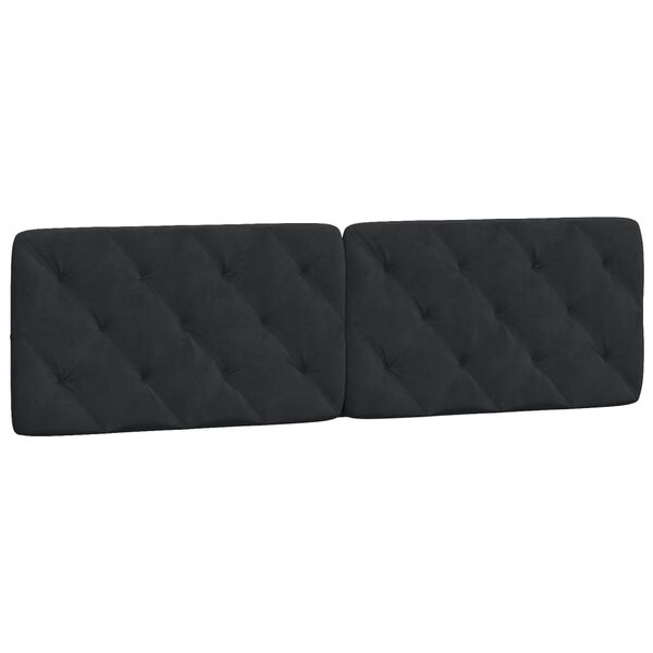 vidaXL Headboard Cushion Black 180 cm Velvet