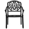 vidaXL 3 Piece Bistro Set Cast Aluminium Black