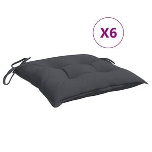 vidaXL Chair Cushions 6 pcs Anthracite 50x50x7 cm Oxford Fabric