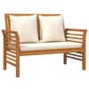 vidaXL 4 Piece Garden Lounge Set with Cushions Solid Wood Acacia