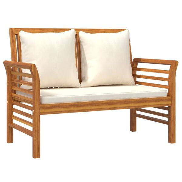 vidaXL 4 Piece Garden Lounge Set with Cushions Solid Wood Acacia