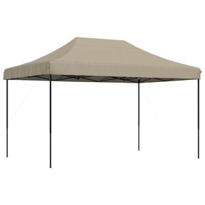 vidaXL Party Tent Taupe with Black Frame Oxford Fabric