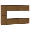 vidaXL 6 Piece TV Cabinet Set Honey Brown Solid Wood Pine