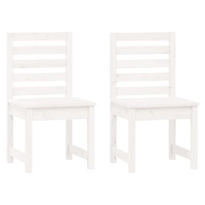 vidaXL Garden Chairs 2 pcs White 50x48x91.5 cm Solid Wood Pine