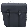vidaXL Double Bicycle Bag for Pannier Rack Waterproof 35 L Black