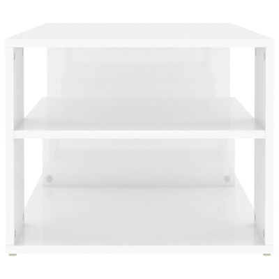 vidaXL Coffee Table High Gloss White 100x50x40 cm Engineered Wood