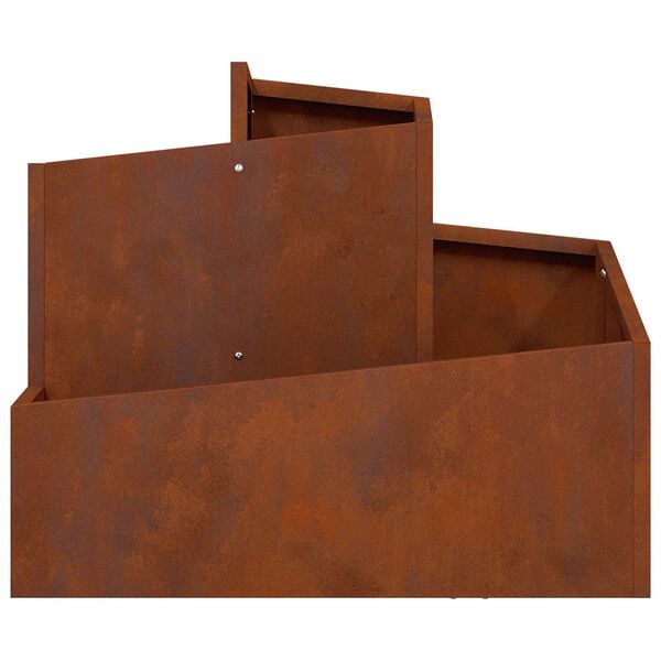 vidaXL Garden Planter Brown 60 x 60 x 50 cm Weathering Steel
