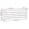 vidaXL Storage Box White 89x36.5x33 cm Solid Wood Pine