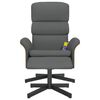 vidaXL Massage Recliner Chair with Footstool Dark Grey Fabric