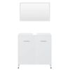 vidaXL Bathroom Furniture Set White Engineered Wood
