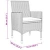 vidaXL 7 Piece Garden Dining Set Poly Rattan Grey