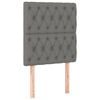 vidaXL Headboard Dark Grey 80x7x118/128 cm Fabric