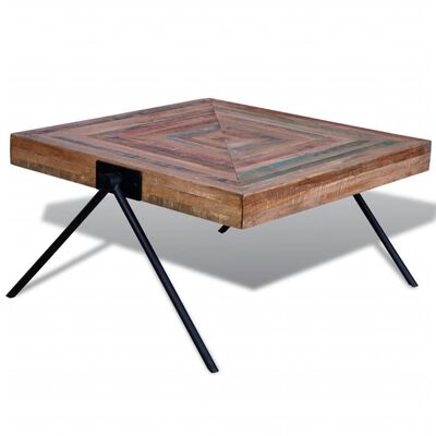 vidaXL Coffee Table with V-shaped Legs Reclaimed Teak Wood