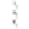 vidaXL Wall Corner Shelf White 32x32x127,5 cm Engineered Wood