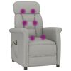 vidaXL Massage Chair Light Grey Faux Suede Leather