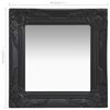 vidaXL Wall Mirror Baroque Style 40x40 cm Black