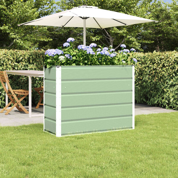 vidaXL Planter Green 100 x 40 x 75 cm Steel