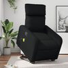 vidaXL Stand up Massage Recliner Chair Black Faux Leather