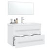 vidaXL 3 Piece Bathroom Furniture Set High Gloss White