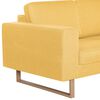 vidaXL 3-Seater Sofa Fabric Yellow