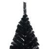 vidaXL Artificial Pre-lit Christmas Tree Black 180 cm PVC
