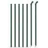 vidaXL Chain Link Fence with Flange Green 1x10 m