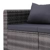 vidaXL 7 Piece Garden Lounge Set with Cushions Poly Rattan Grey