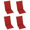 vidaXL Reclining Garden Chairs with Cushions 4 pcs Solid Teak Wood