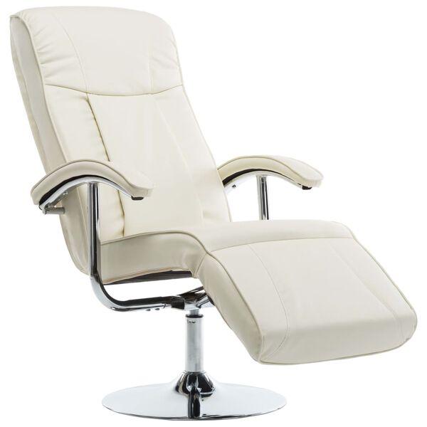 vidaXL TV Armchair Cream Faux Leather