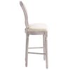 vidaXL Bar Chairs 2 pcs White Linen