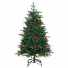 vidaXL Artificial Hinged Christmas Tree 150 LEDs & Ball Set 150 cm