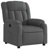 vidaXL Recliner Chair Dark Grey Fabric