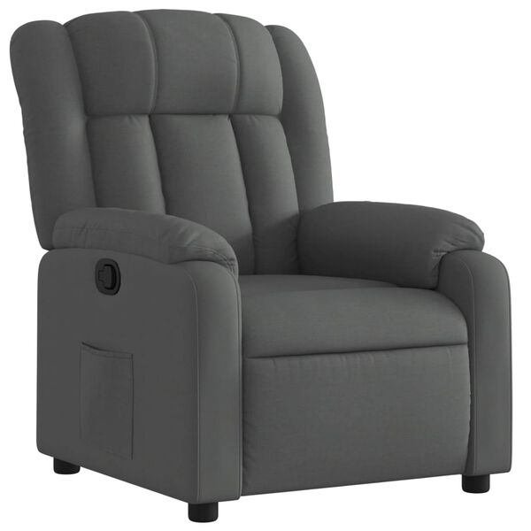 vidaXL Recliner Chair Dark Grey Fabric